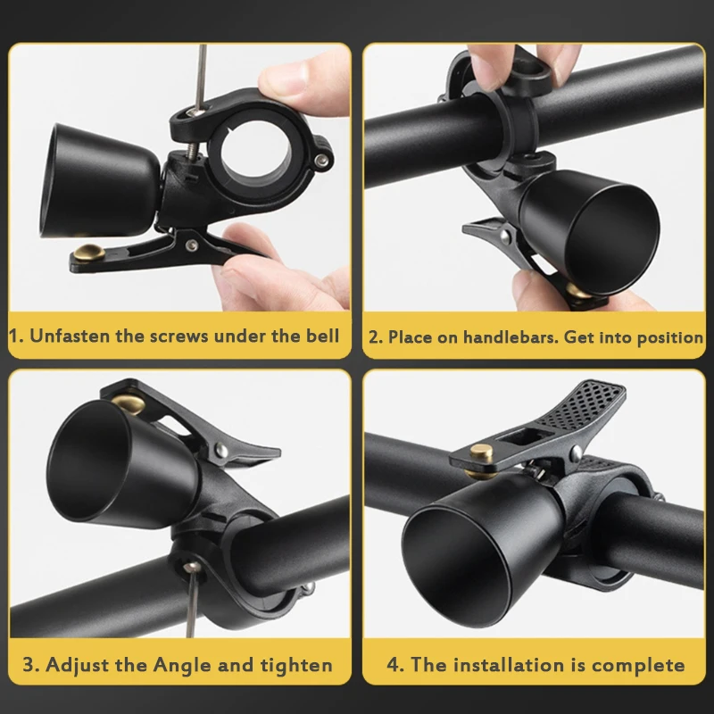 BUCKLOS Retro Copper Bells Bike Bell Ring Loudly Safety Cycling Warning Alarm Bicycle Horn Ring for Kids Road Bike Accessories