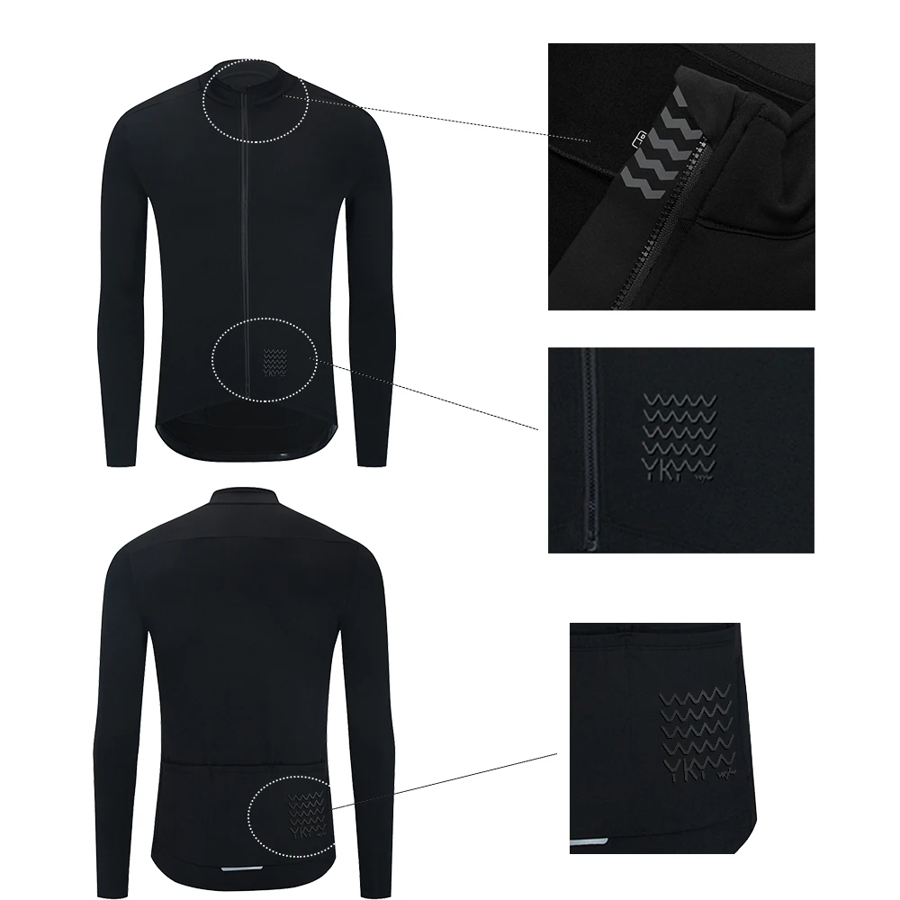 YKYWBIKE Men Winter Thermal Fleece Long Sleeve Men Jacket MTB Bike Coat Pro Top Cycling Jersey Ciclismo Bicycle Clothing 5 Color