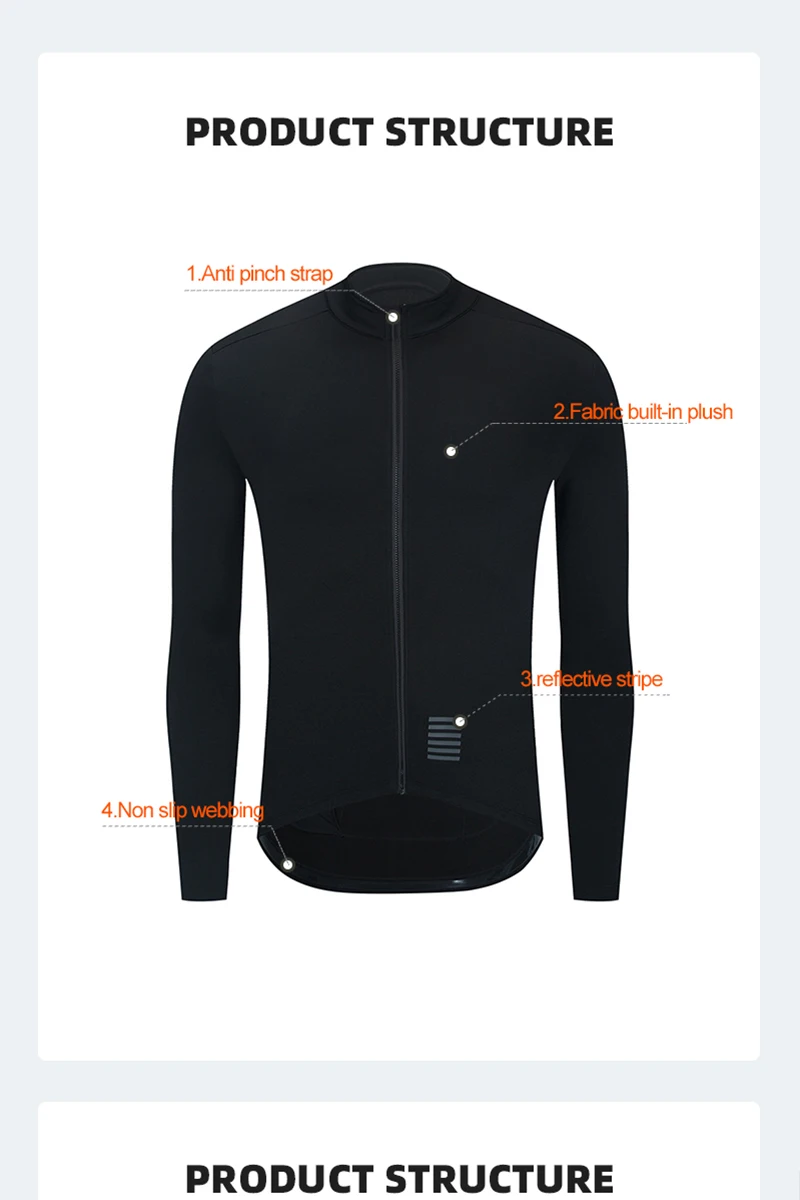 YKYWBIKE Men Winter Thermal Fleece Long Sleeve Men Jacket MTB Bike Coat Pro Top Cycling Jersey Ciclismo Bicycle Clothing 5 Color