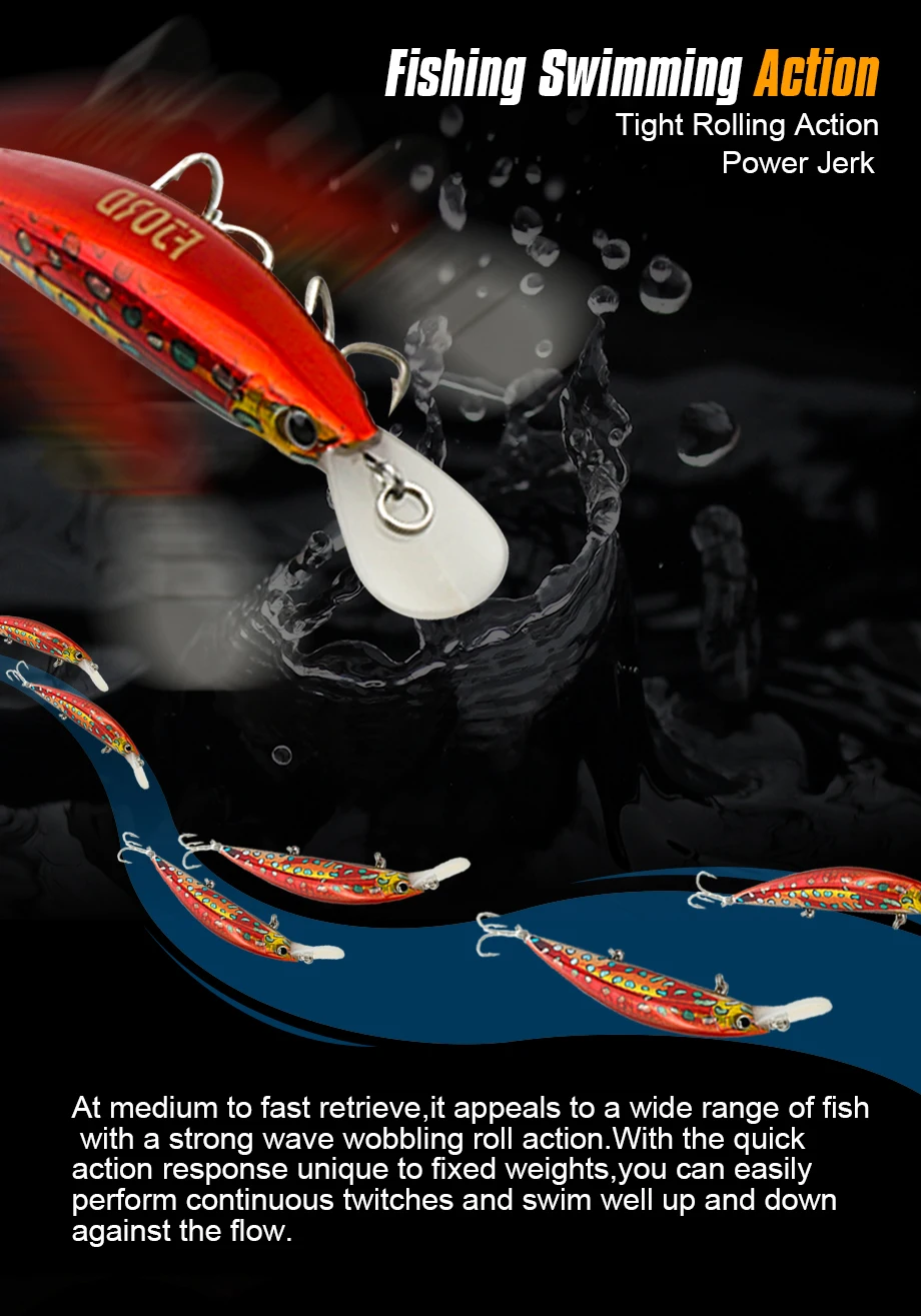 FJORD Luminous 37g 29g 17g Hardcore Sinking Minnow Fishing Lure Treble Hook Hard Baits Jerkbait Sea Long Casting Fishing Items