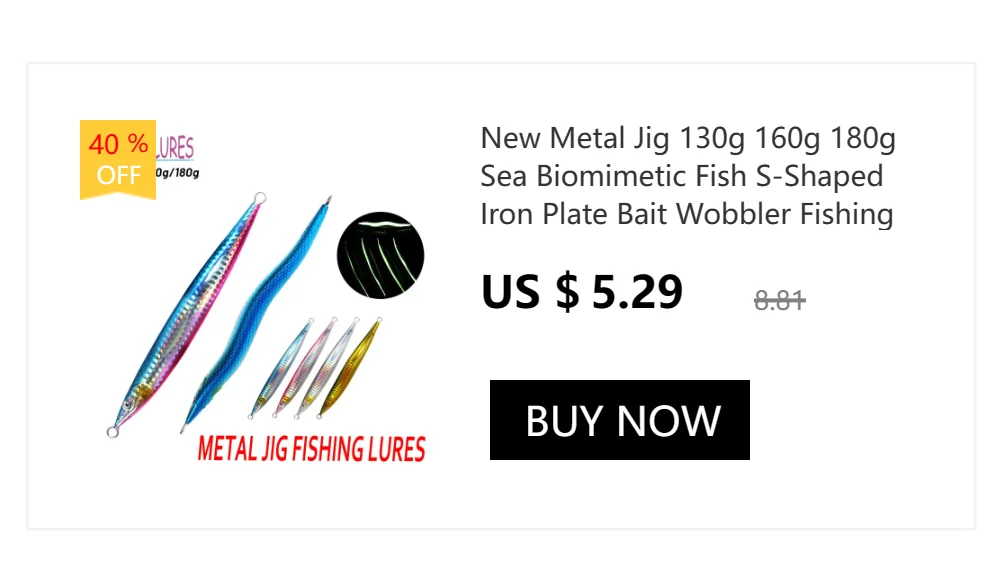 3D Metal Jig 60g 80g 100g 120g 150g 200g Sea Biomimetic Fish Iron Plate Bait Wobbler Fishing Lure Artificial Ocean Boat Fishing