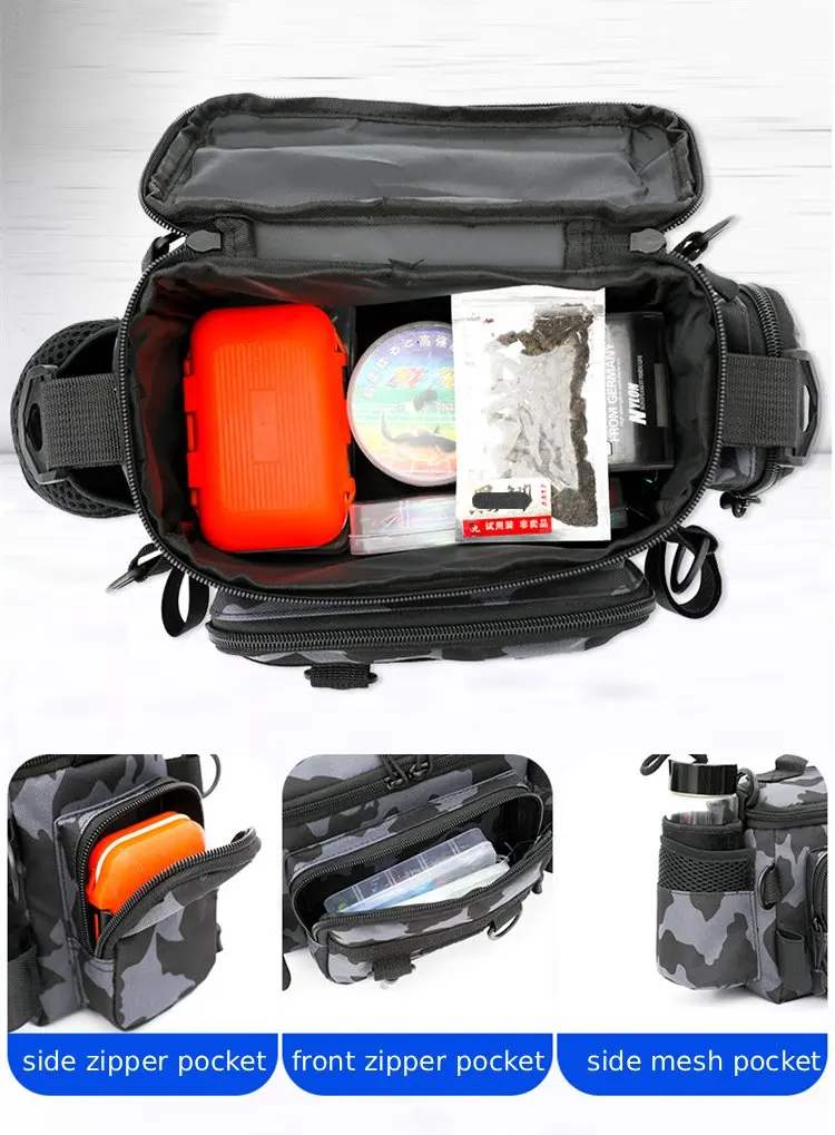 Fishing Tackle Bags Waist Fanny Pack Fishing Lures Line Box Utility Storage Accessories Outdoor Camping Shoulder Crossbody Bag