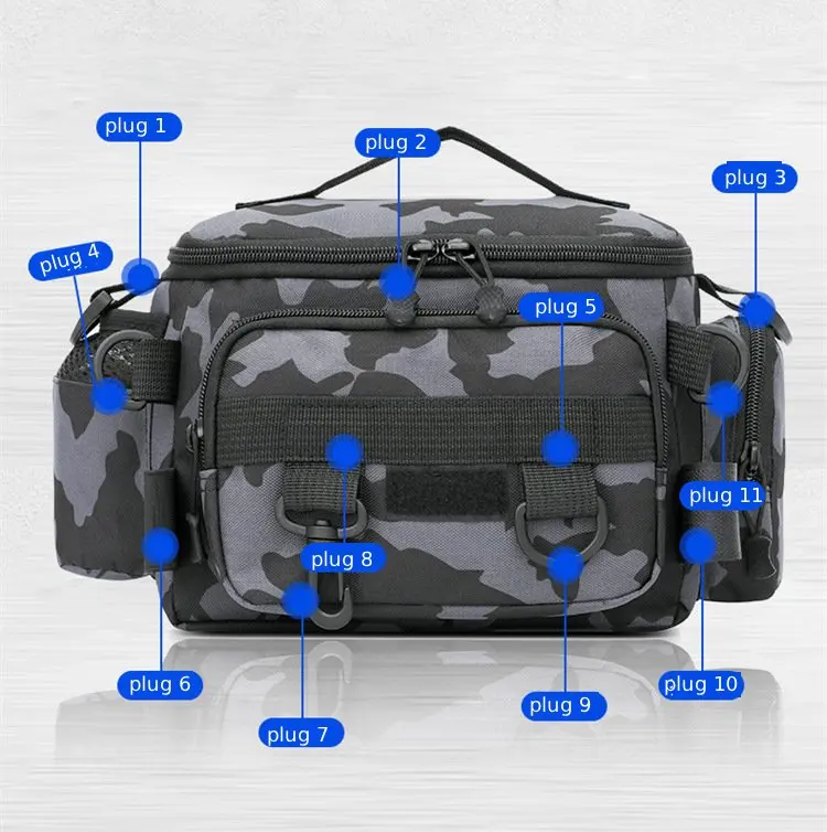 Fishing Tackle Bags Waist Fanny Pack Fishing Lures Line Box Utility Storage Accessories Outdoor Camping Shoulder Crossbody Bag