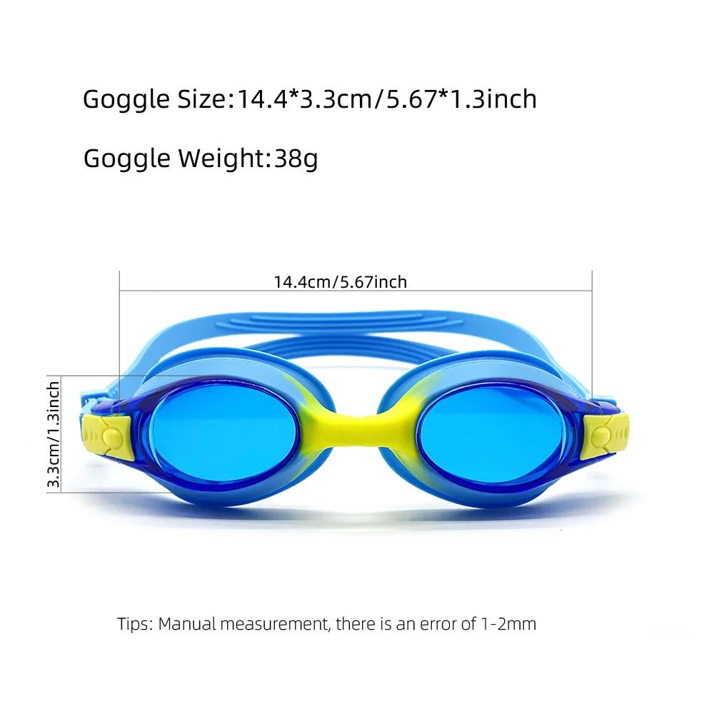 Swimming Goggles For Kids Youth Age 3-14 Years Old Anti-fog 100% UV Protection Clear Vision No Leaking Quick Adjustable Strap
