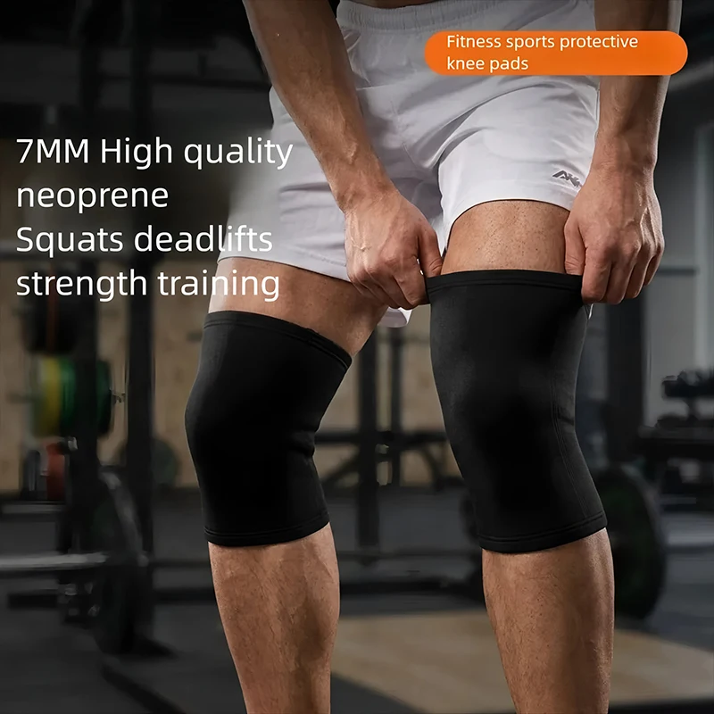 7mm Stiff Knee Sleeve,Professional Neoprene Knee Pad For Weight Lifting,Sport Safety Power Lifting Support Knee Joint Protection