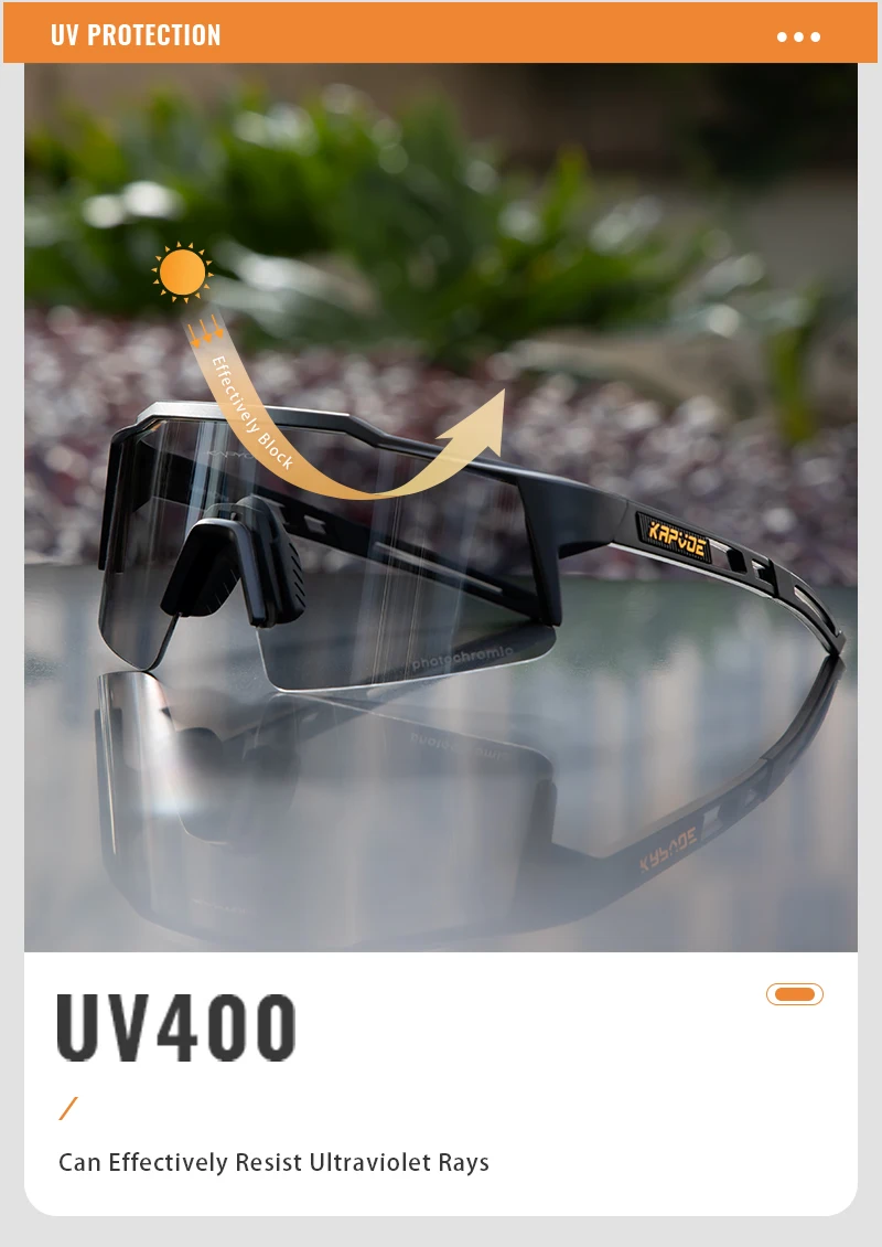 KAPVOE hot Bicycle Cycling Sunglasses Women Bike Cycling Photochromic Glasses UV400 Hiking Eyewear Man Outdoor Sports Glasses