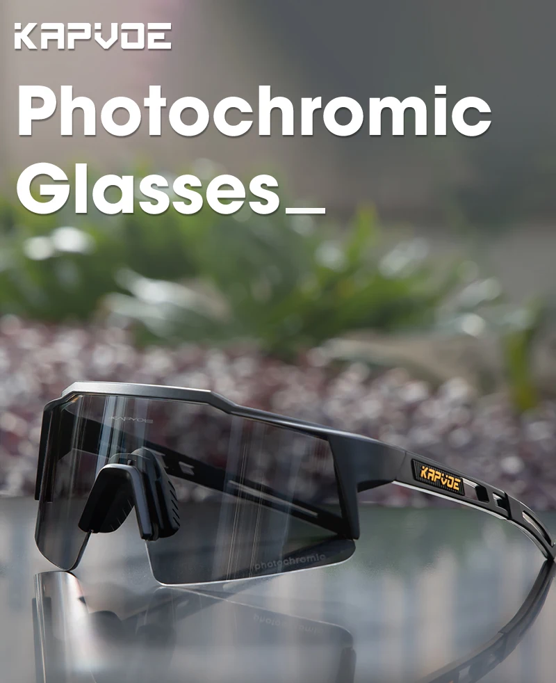 KAPVOE hot Bicycle Cycling Sunglasses Women Bike Cycling Photochromic Glasses UV400 Hiking Eyewear Man Outdoor Sports Glasses