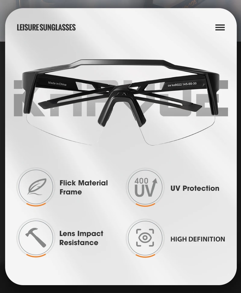 KAPVOE hot Bicycle Cycling Sunglasses Women Bike Cycling Photochromic Glasses UV400 Hiking Eyewear Man Outdoor Sports Glasses