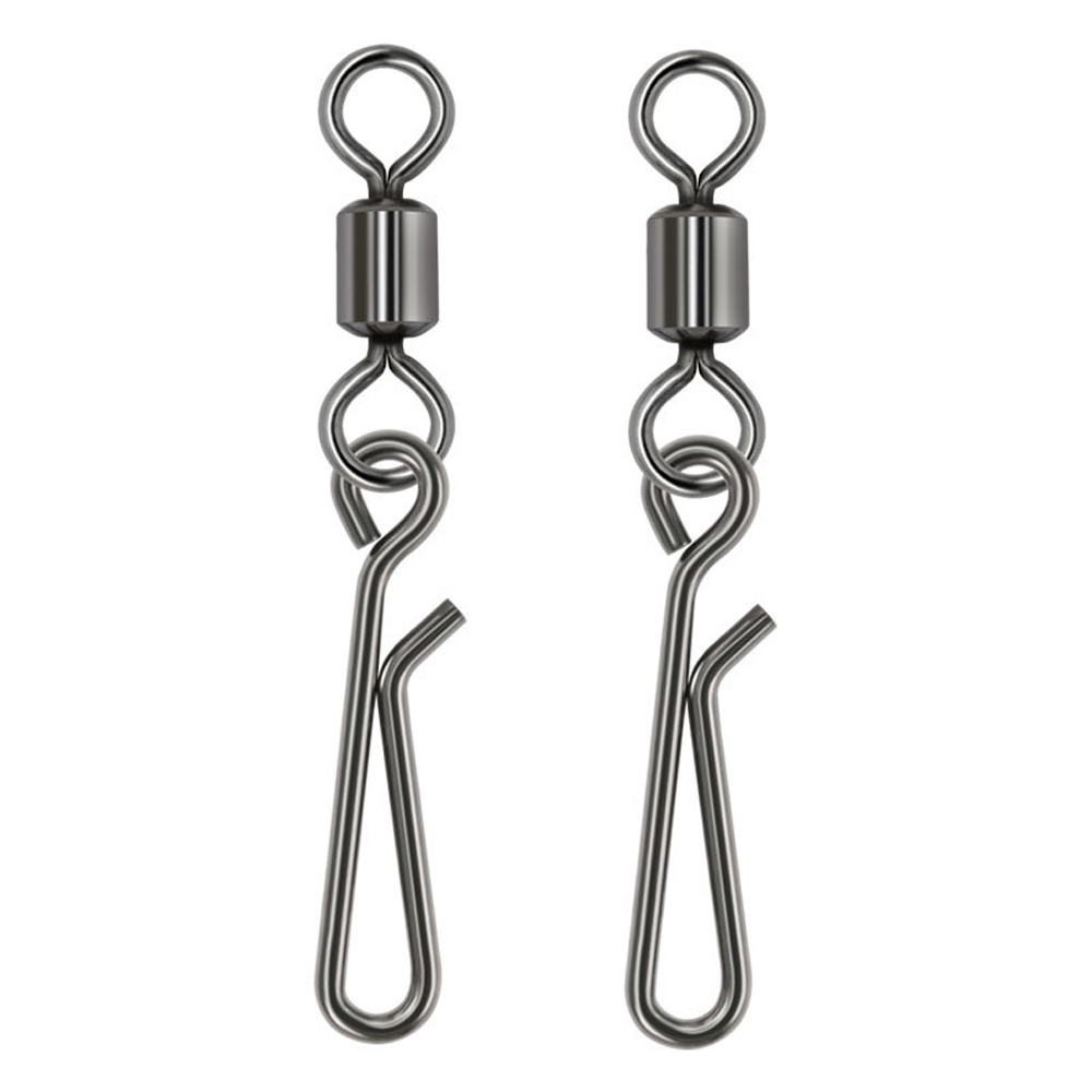DNDYUJU 10pcs Fishing Lure Snap Fishing Rolling Swivels Interlock Pin FishHook Connector Fishing Accessories Tools