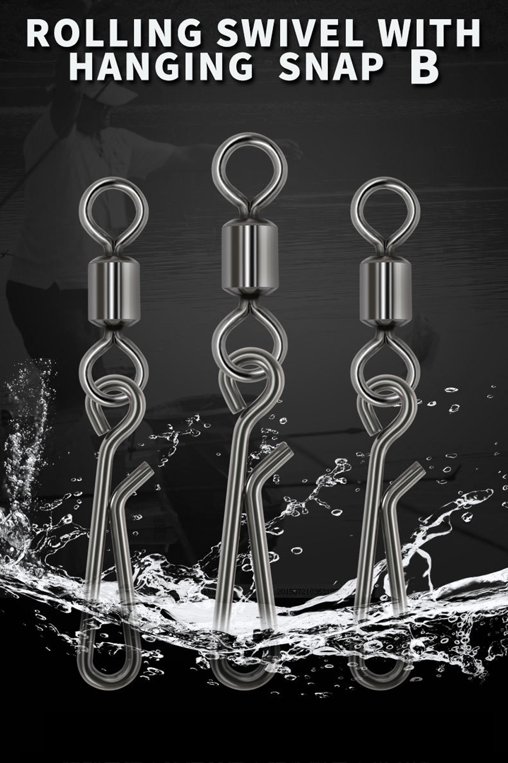 DNDYUJU 10pcs Fishing Lure Snap Fishing Rolling Swivels Interlock Pin FishHook Connector Fishing Accessories Tools