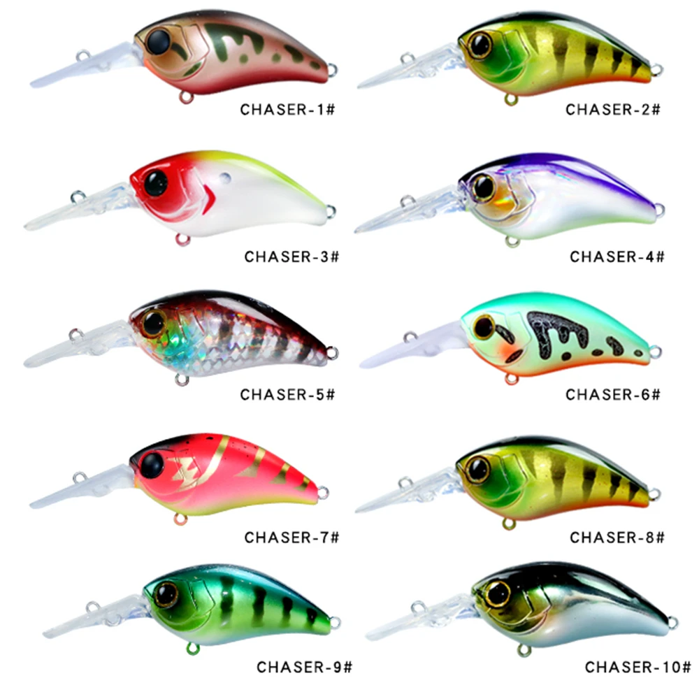 AOCLU Floating Minnow 50mm 10g 60mm 17g Hard Bait Crank Deep Diver Depth 2.5-3m Fishing Lure Long Casting Hook Tackle Quality