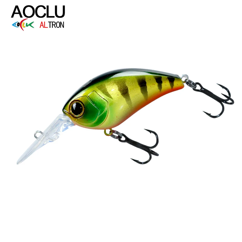 AOCLU Floating Minnow 50mm 10g 60mm 17g Hard Bait Crank Deep Diver Depth 2.5-3m Fishing Lure Long Casting Hook Tackle Quality