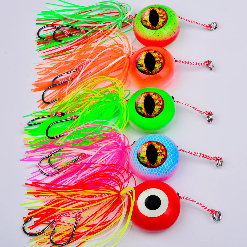 1Pc 20g-120g Tenya Tai Rubber Kabura Jig Slide Jig Snapper Grouper Sea-bream Jig Head With Rubber Skirt Jigging Lure