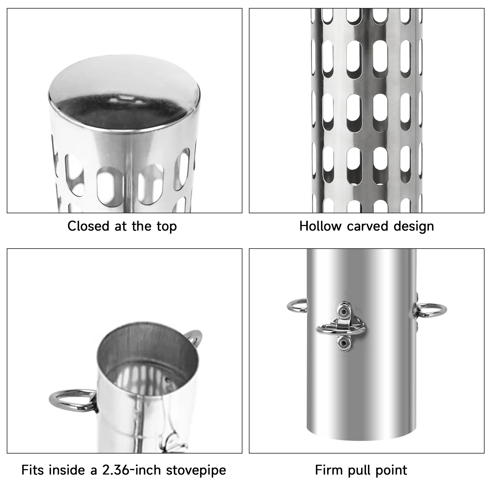 Camping Tent Stove Chimney Parts Spark Arrestor Stove Pipe Spark Arrestor Stainless Steel Chimney Cap Tent Stove Exhaust Stovepi