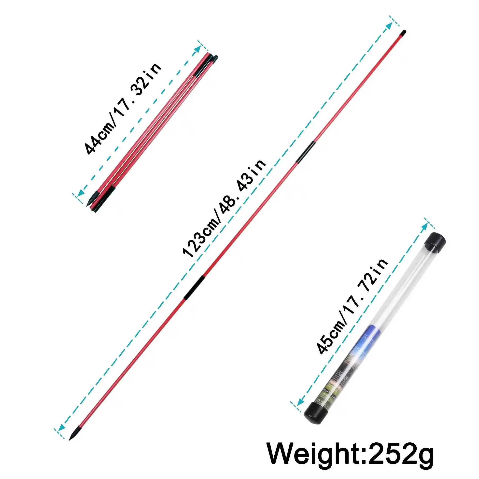 2 Sets Golf Alignment Sticks 48inch Alignment Practice Rods Collapsible 6 Colors Golf Alignment Sticks Golf Swing Training Tools