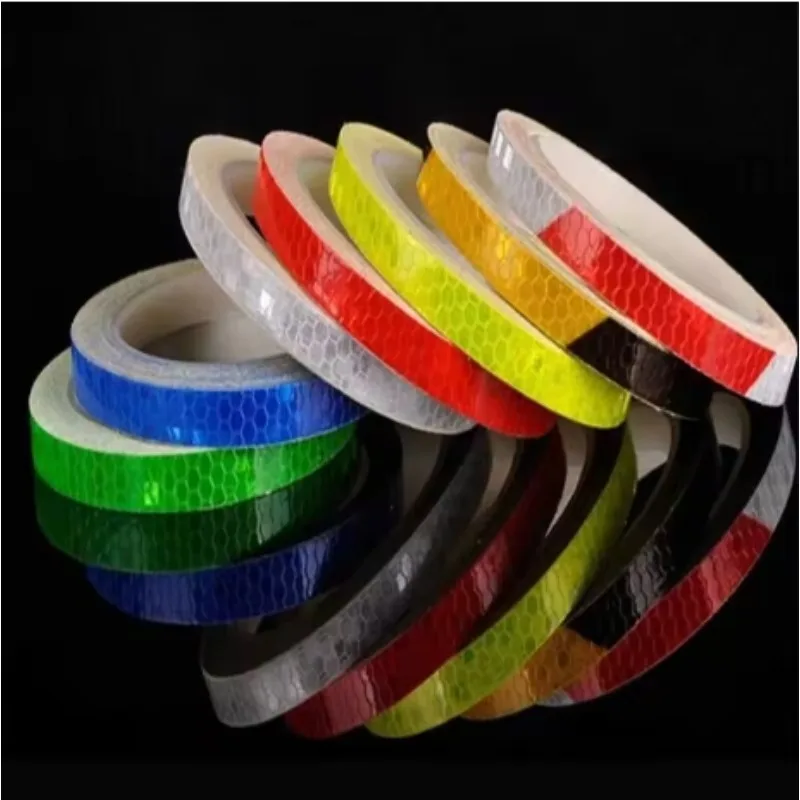 8M Glow-in-Dark Reflective Tape - Self-Adhesive Safety Sticker for Bike/Motorcycle Body, Waterproof Vinyl Night Visibility Kit