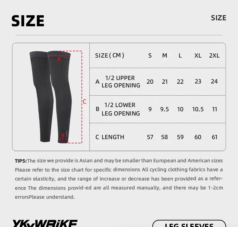 Ykywbike Winter Cycling Leg Warmers Thermal Fleece Non-Slip ultra-lightness Breathable Pro Team Mtb Road Bike Knee Cover