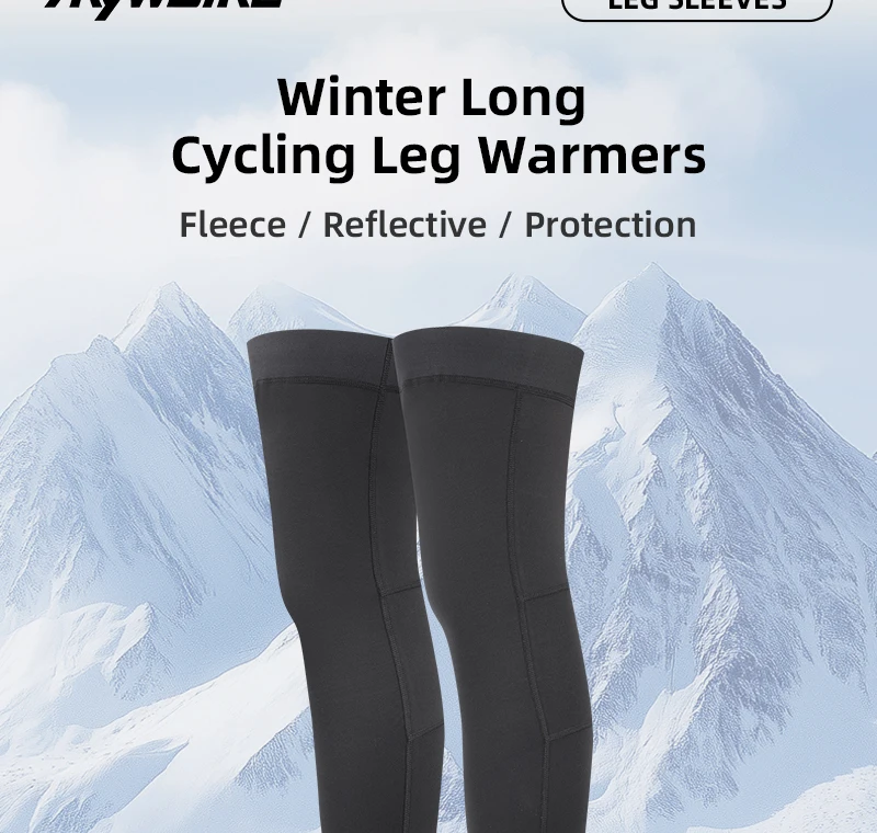 Ykywbike Winter Cycling Leg Warmers Thermal Fleece Non-Slip ultra-lightness Breathable Pro Team Mtb Road Bike Knee Cover
