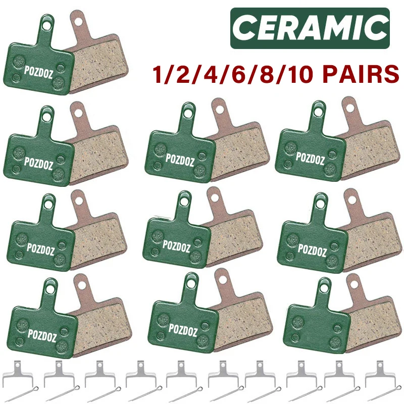 POZDOZ MTB Ceramic Road Brake Pads for SHIMANO B01S B05S Mountain Bicycle Hydraulic Disc Brake Pads Bike Cycling Parts