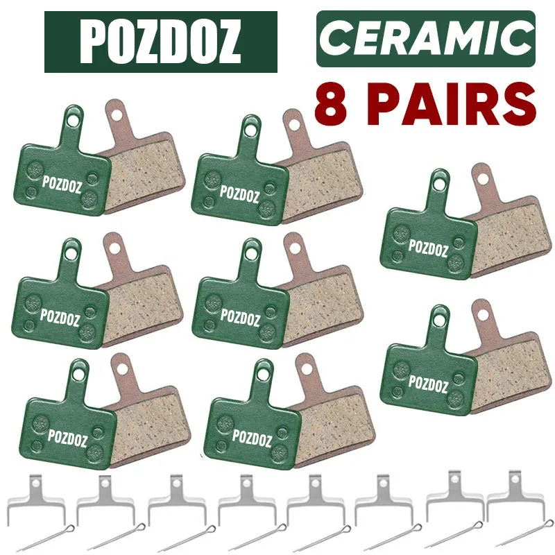 POZDOZ MTB Ceramic Road Brake Pads for SHIMANO B01S B05S Mountain Bicycle Hydraulic Disc Brake Pads Bike Cycling Parts