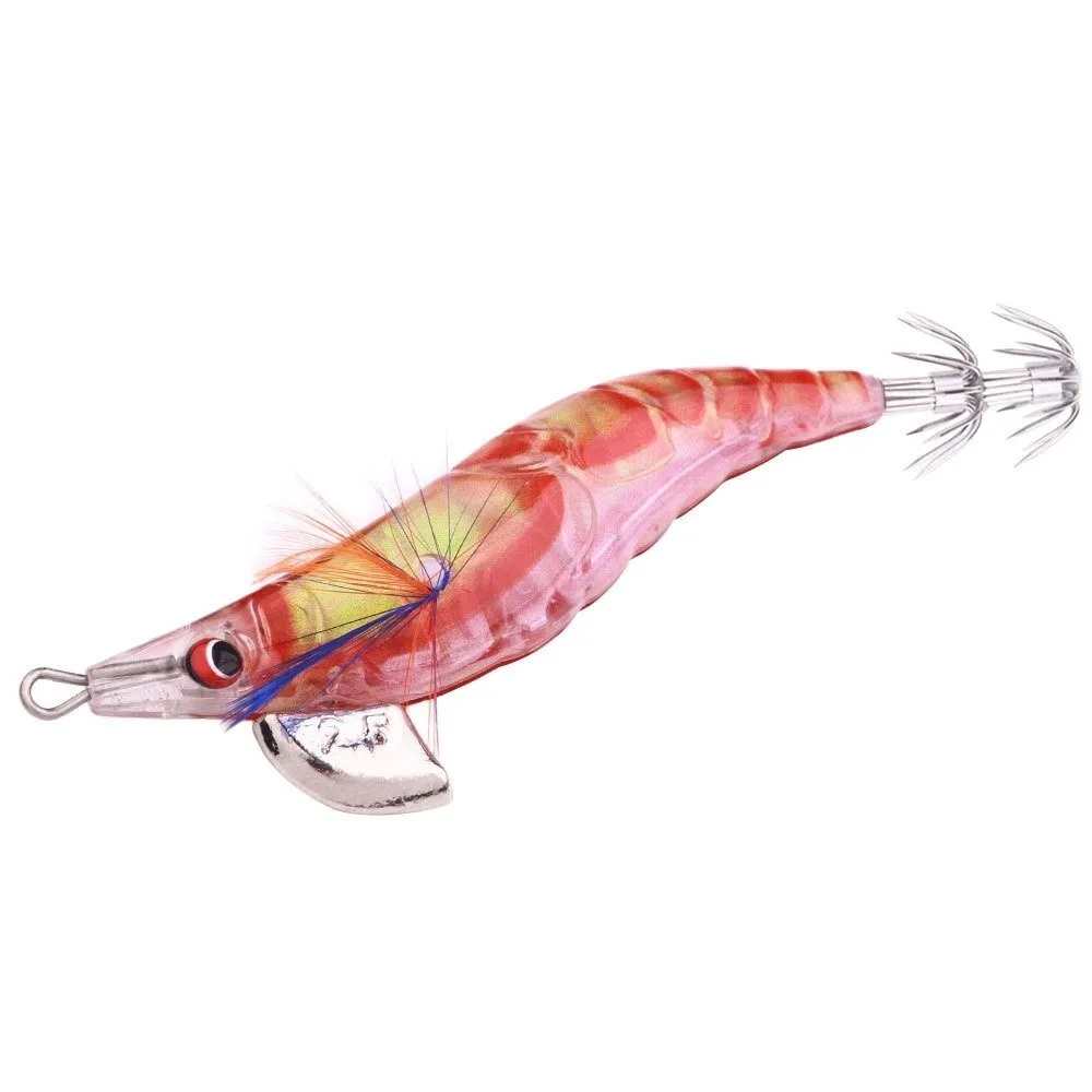 10cm 12g 2.5# hook Fishing Lure Artificial Squid Hook Jigs Noctilucent Squid Cuttlefish Jigs Lures Spinnerbait Wood Shrimp