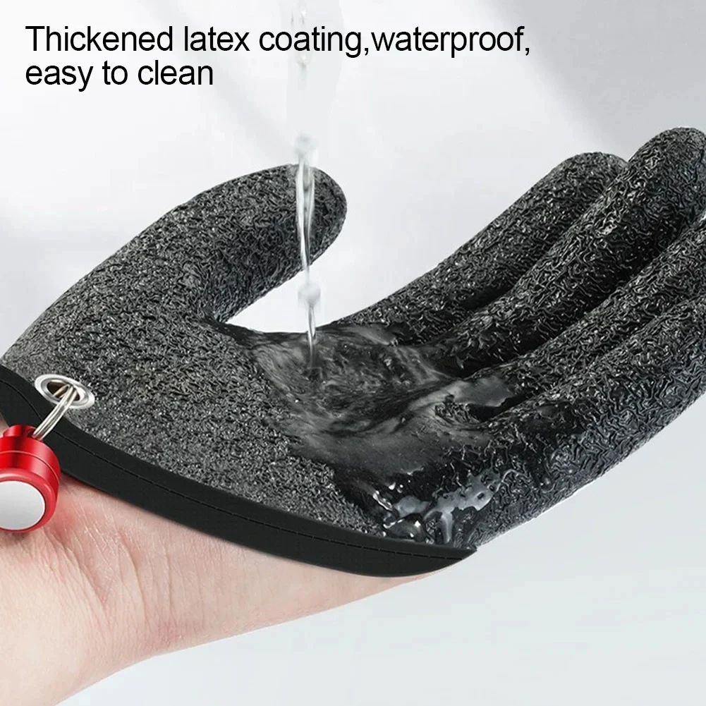 Fishing Gloves Catch Fish Anti-slip Durabl Knit Full Finger Waterproof Work Cutproof Glove Clasp Left Right Apparel Protect Hand
