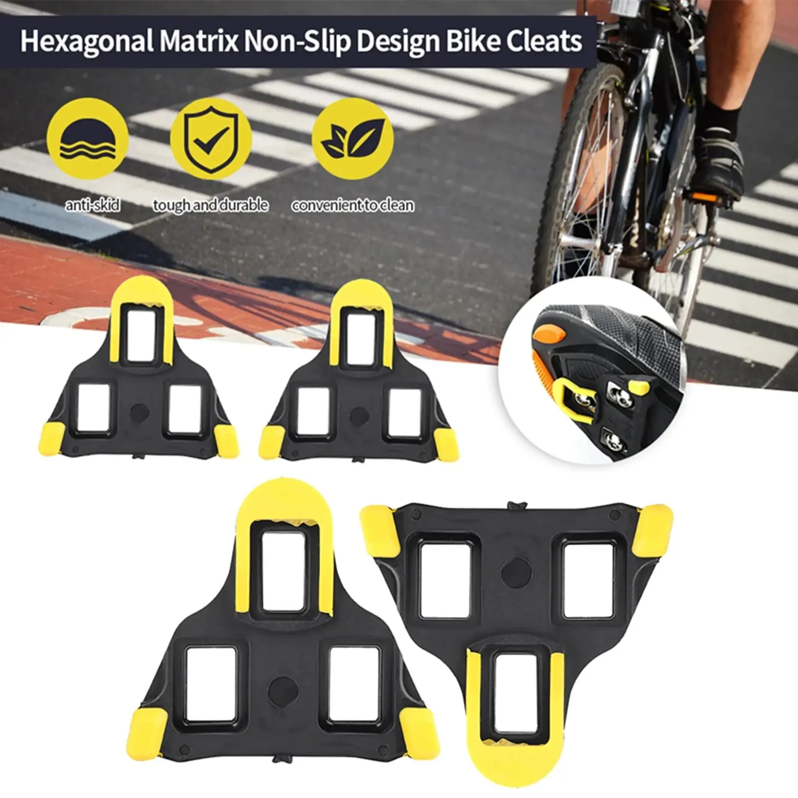 Ultralight Road Bike Pedal Cleats SPD SL Bicycle Pedals Plate Clip Self-locking for SHIMANO Float Pedal Cleats For Cycling Shoes