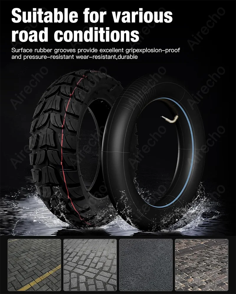Original 255x80 Outer Tire For KuKirin G2 Max/G3 Pro/2024 Version G2 Master 80/65-6 10×2.5 Inner Tube Off Road Inflatable Tyre