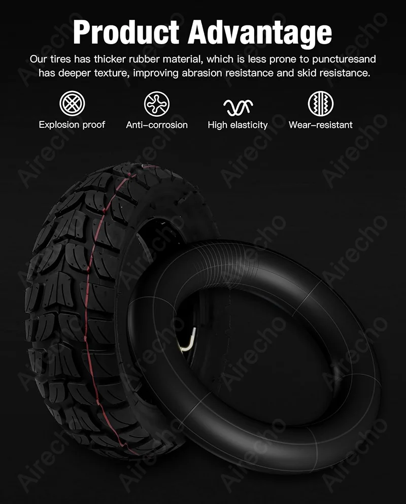 Original 255x80 Outer Tire For KuKirin G2 Max/G3 Pro/2024 Version G2 Master 80/65-6 10×2.5 Inner Tube Off Road Inflatable Tyre