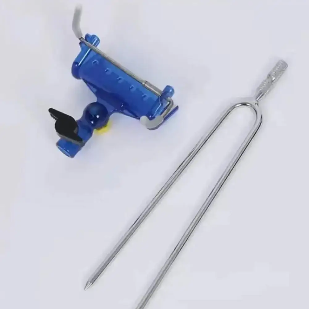 Adjustable Universal Fishing Rod Ground Stand - Thickened ABS Self-Locking Bracket, 360° Rotatable Fishing Rod Holder