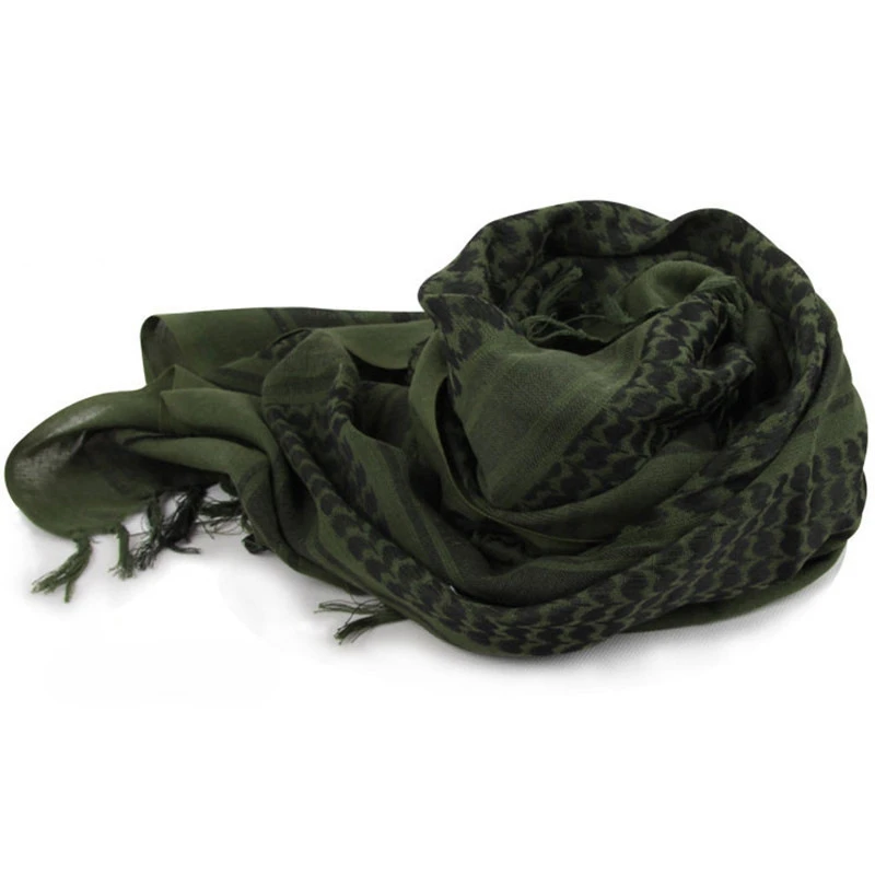 Tactical Keffiyeh Shemagh Arab Scarf Shawl Neck Cover Head Wrap Cotton Winter Scarves