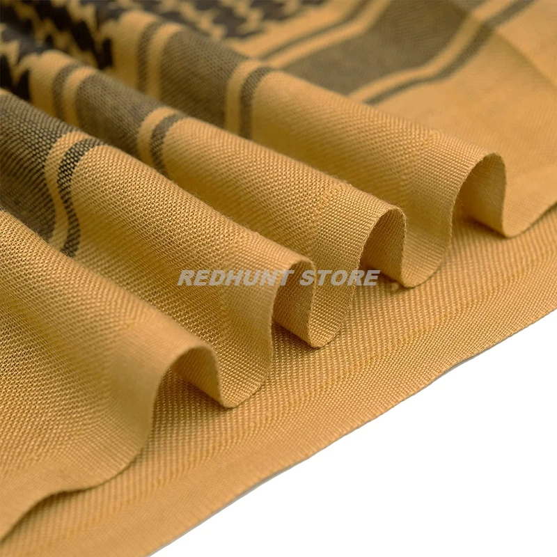 Tactical Hunting Scarf Shemagh Tactical Desert Keffiyeh Head Neck Scarf Arab Wrap with Tassel 43x43 Inches