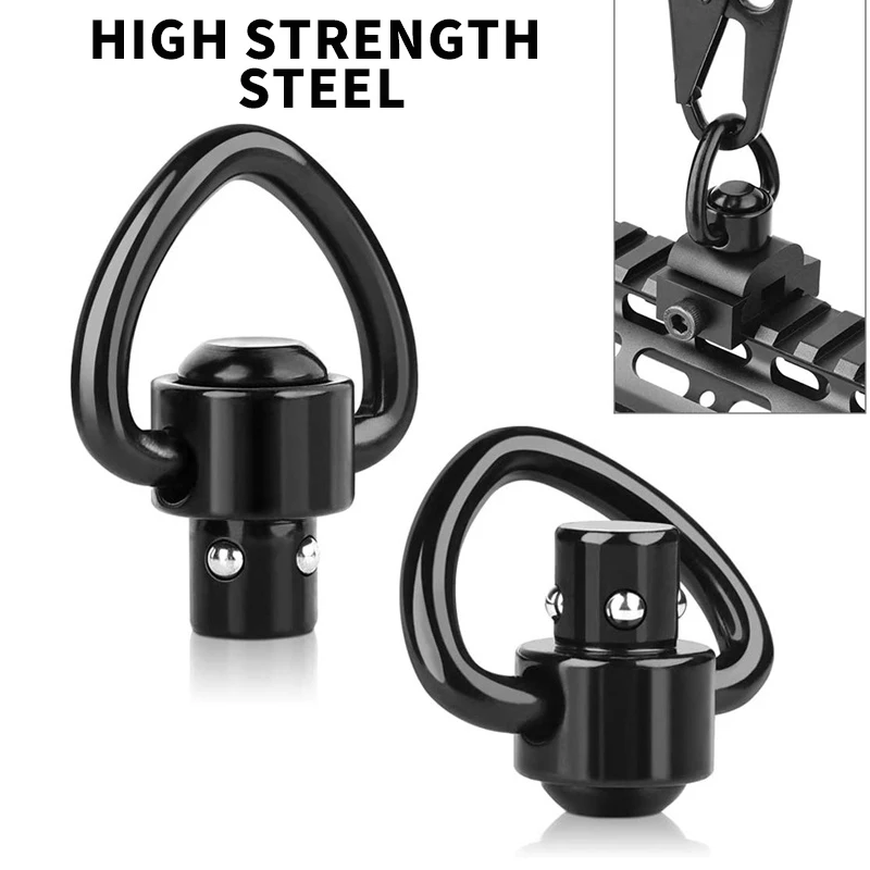 Strap Gun Sling Swivel Buckle Heart Shaped Ring Quick Release Steel Ball Black Qd Ak Adjustable Airsoft Rifle