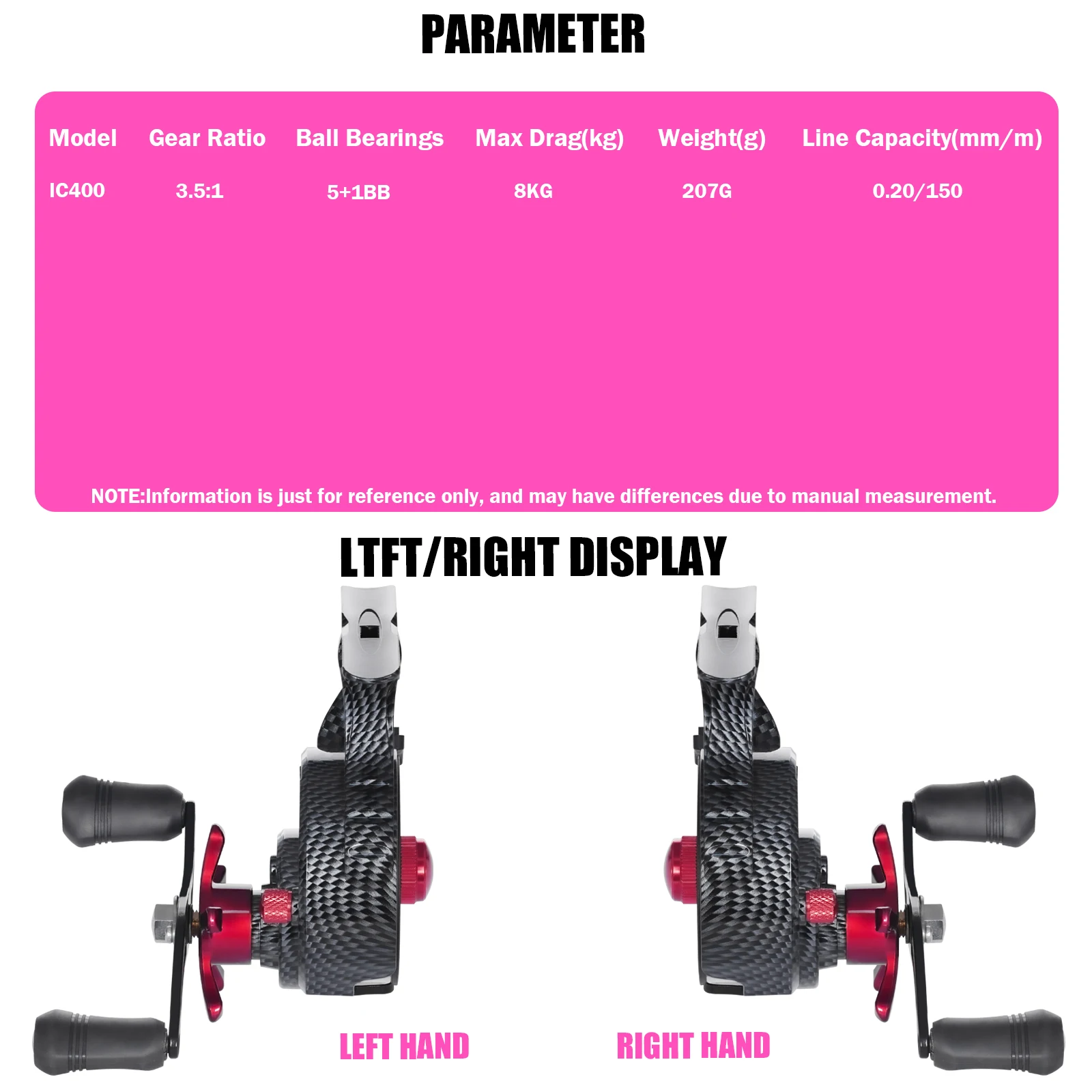 SAMOLLA New Ice Fishing Reels Winter Coil High-foot 3.5:1 Portable Ultra Smooth Magnetic Drop System Inline Ice Reel 8KG Drag