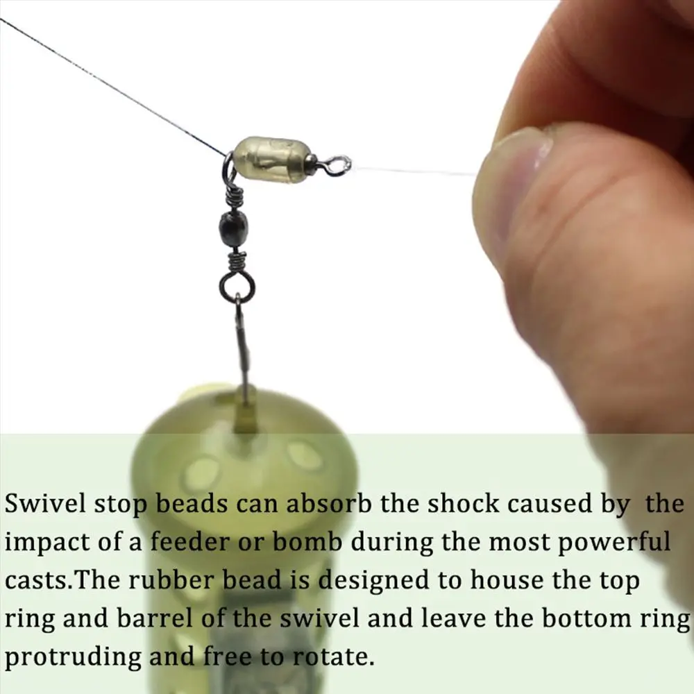 50PCS Accessories for Carp Fishing Swivel Stop Beads Quick Change Spinner Swivel Match Feeder Coarse Fishing Tackle