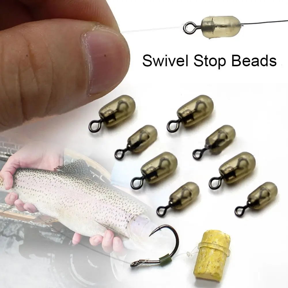 50PCS Accessories for Carp Fishing Swivel Stop Beads Quick Change Spinner Swivel Match Feeder Coarse Fishing Tackle