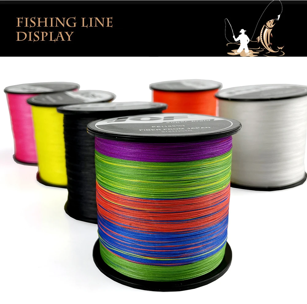 JOF Carp Fishing Line 8 Strands/4 Strands 500M/300M Braided Multifilament PE Cord Janpan Material 10-120LB
