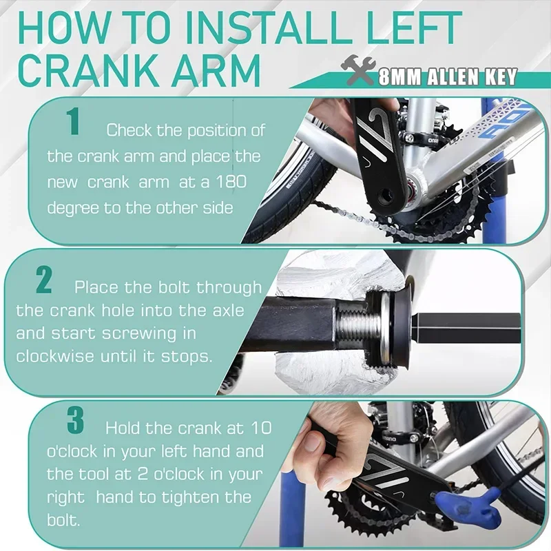 BUCKLOS Bike Crank Arm Square/Diamond/Spline Hole Cranks Aluminum Alloy E-Bike Crank 152mm 170mm 175mm Bicycle Crankset Parts