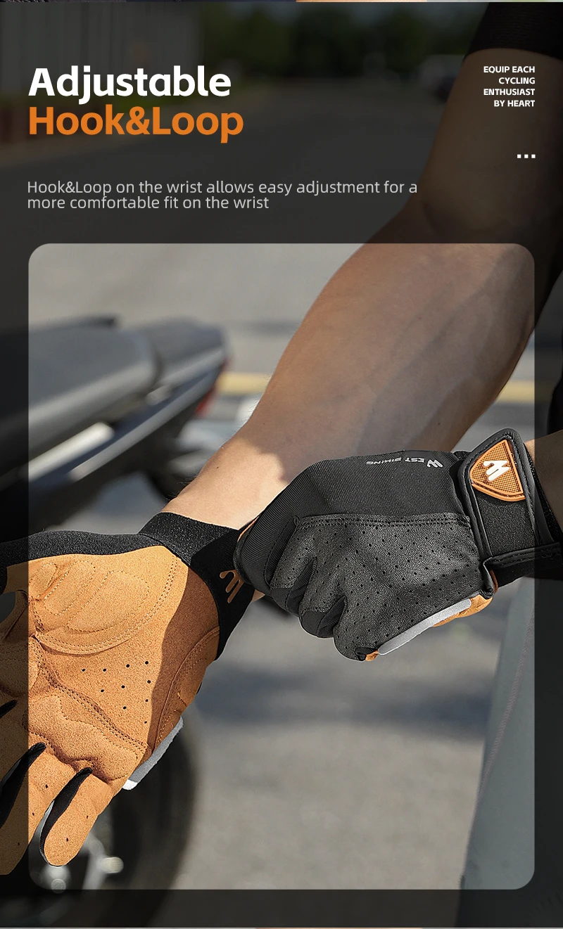 WEST BIKING Autumn Winter Men's Full Finger Cycling Gloves Anti-Slip Touch Screen Sports Gloves Thin Breathable /Thick Thermal