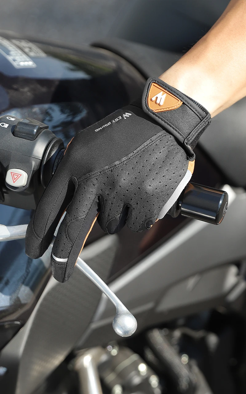 WEST BIKING Autumn Winter Men's Full Finger Cycling Gloves Anti-Slip Touch Screen Sports Gloves Thin Breathable /Thick Thermal