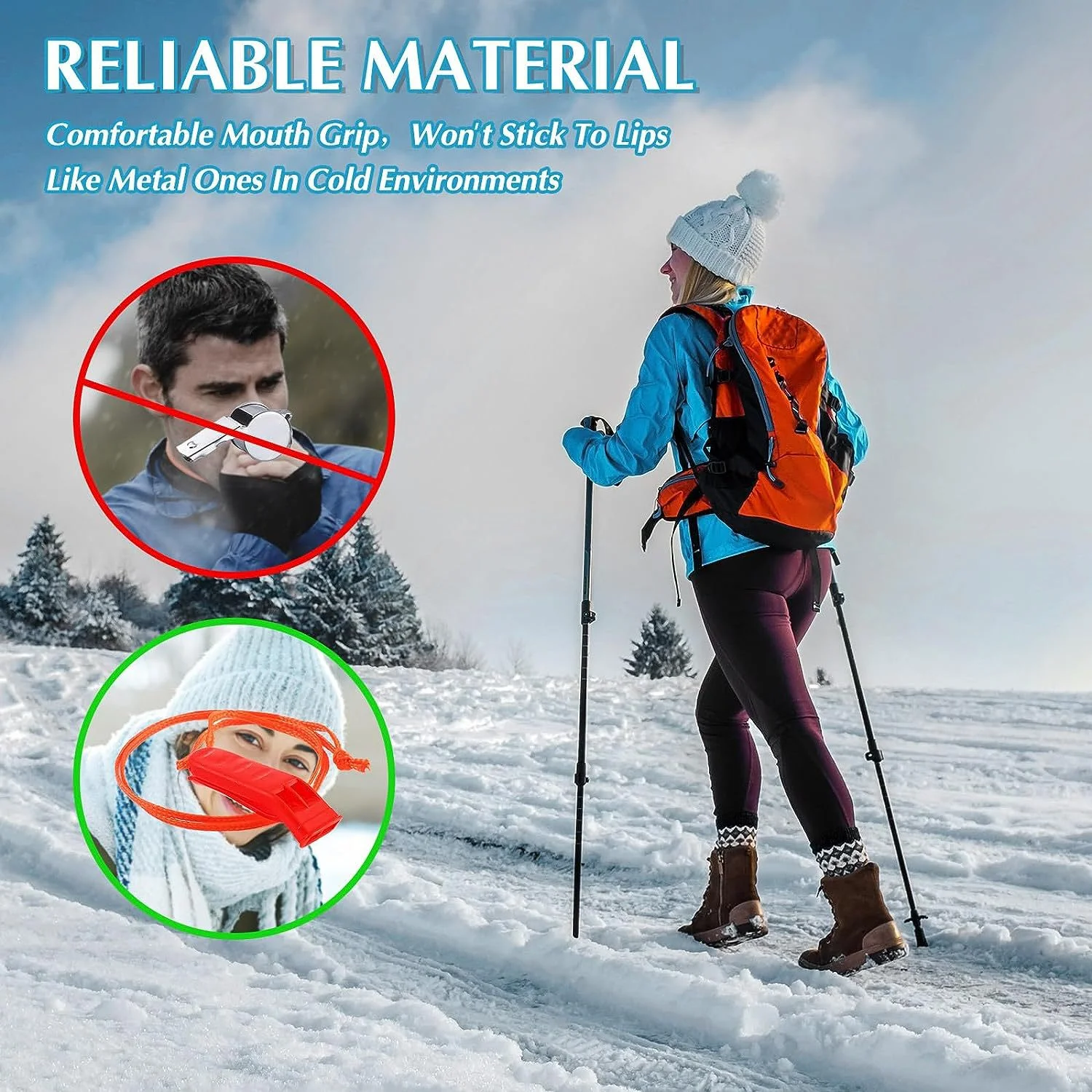 1PC Emergency Whistles with Lanyard Safety Whistles for Kayak Life Jackets Lifeboats Fishing Boats Camping Hiking Hunting