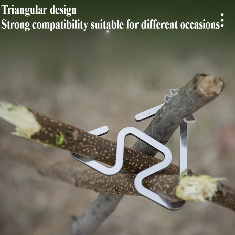1pc Outdoor Stainless Steel Hooks Are Not Easy to Slide Ultra Light Multifunctional Lightweight Camping Accessories and Tools