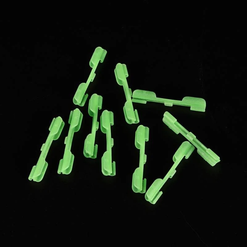 FLYSAND Night Fishing Light Stick Clip ABS Fishing Float Tip Light Holder Luminous Effect Light Stick Clip Card Holder 10PCS/Bag