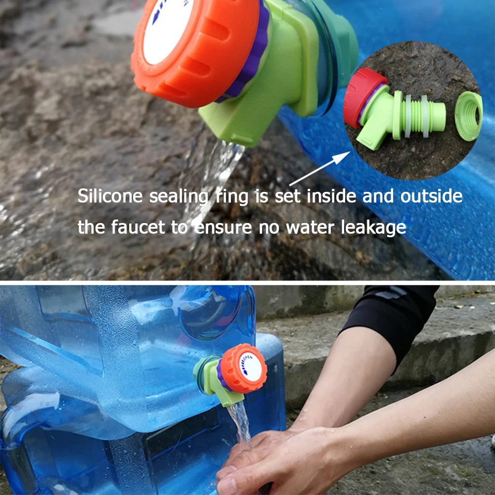 15-5L Capacity Outdoor Water Bucket with Faucet Portable Water Tank for Outdoor Camping Hiking Picnic Water Container