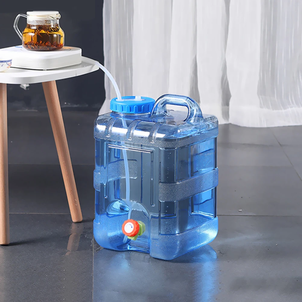 15-5L Capacity Outdoor Water Bucket with Faucet Portable Water Tank for Outdoor Camping Hiking Picnic Water Container
