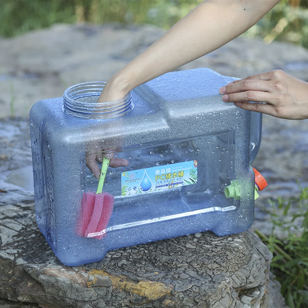 15-5L Capacity Outdoor Water Bucket with Faucet Portable Water Tank for Outdoor Camping Hiking Picnic Water Container
