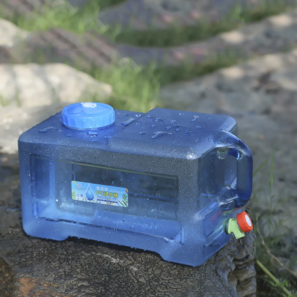 15-5L Capacity Outdoor Water Bucket with Faucet Portable Water Tank for Outdoor Camping Hiking Picnic Water Container