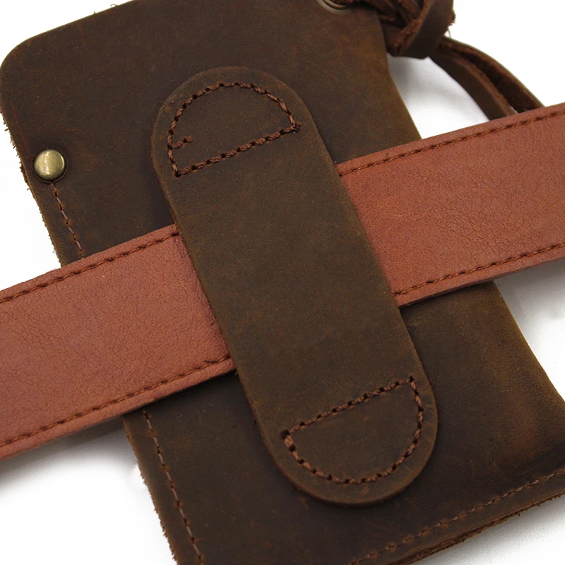 Genuine Leather EDC Organizer Sheath Handmade Tactical Tool Pouch Holster with Belt Clip Storage Bag