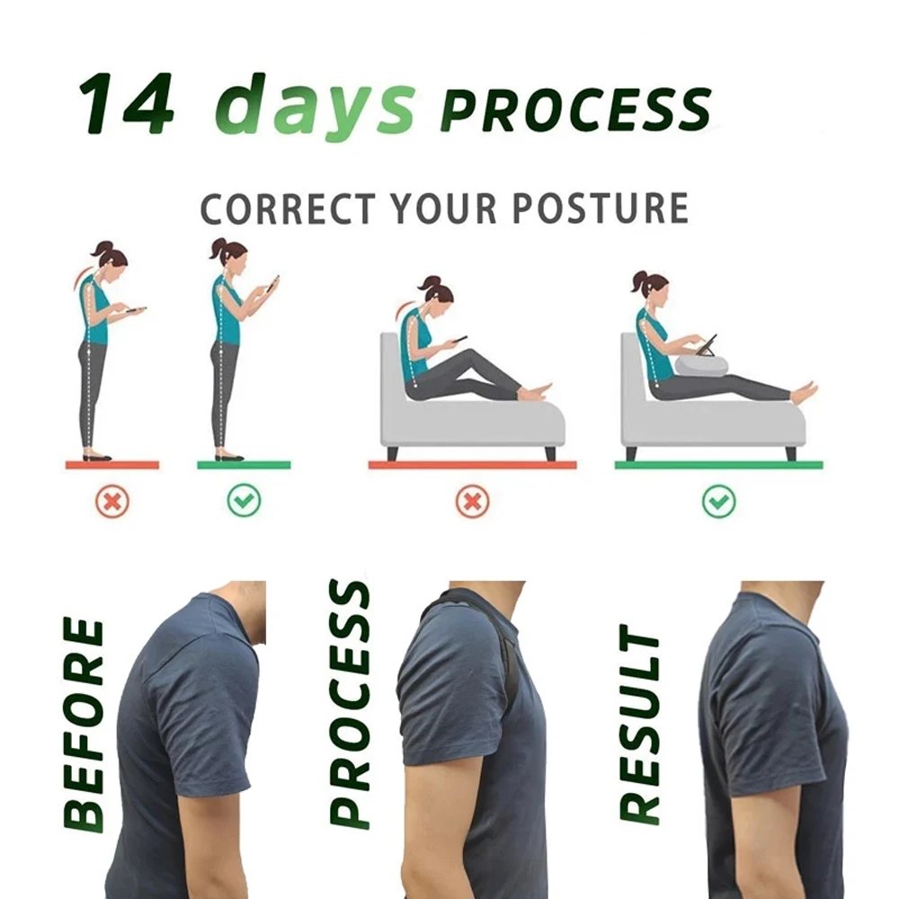 YANBIGUO Back Brace Posture Corrector for Women&Men,Adjustable Upper Back&Shoulder Brace Straightener,Relieve Pain Neck/Shoulder