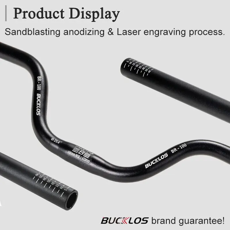 BUCKLOS MTB Handlebar 580/620/720/780MM Bicycle Swallow Handlebar 25.4MM 31.8MM Mountain Bike Handle Bar Aluminum Riser Bar